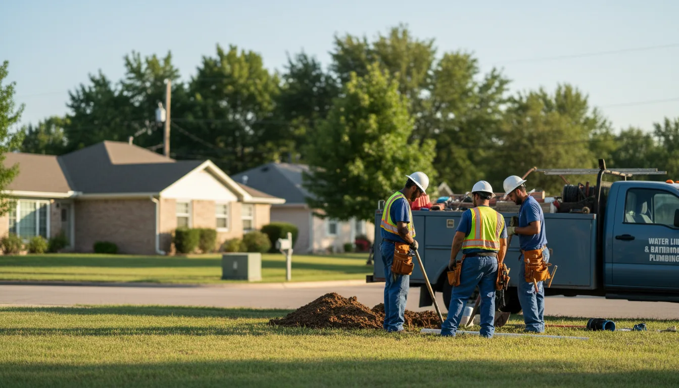 Residential water line and bathroom plumbing service in Verona, VA